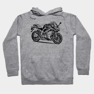 Z1000SX Motorcycle Sketch Art Hoodie